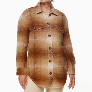 Aritzia Wilfred Free Ganna Jacket Plaid Oversized Shacket
